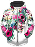 Floral Dorian Unisex Zip-Up Hoodie Riza Peker Epic Hoodie