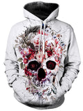 Floral Skull Unisex Hoodie Riza Peker Epic Hoodie