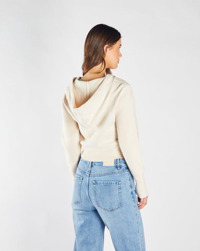 Francey Knit Stone White