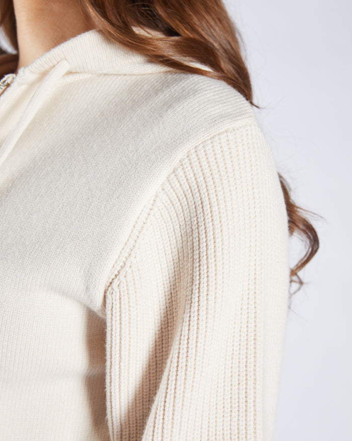 Francey Knit Stone White