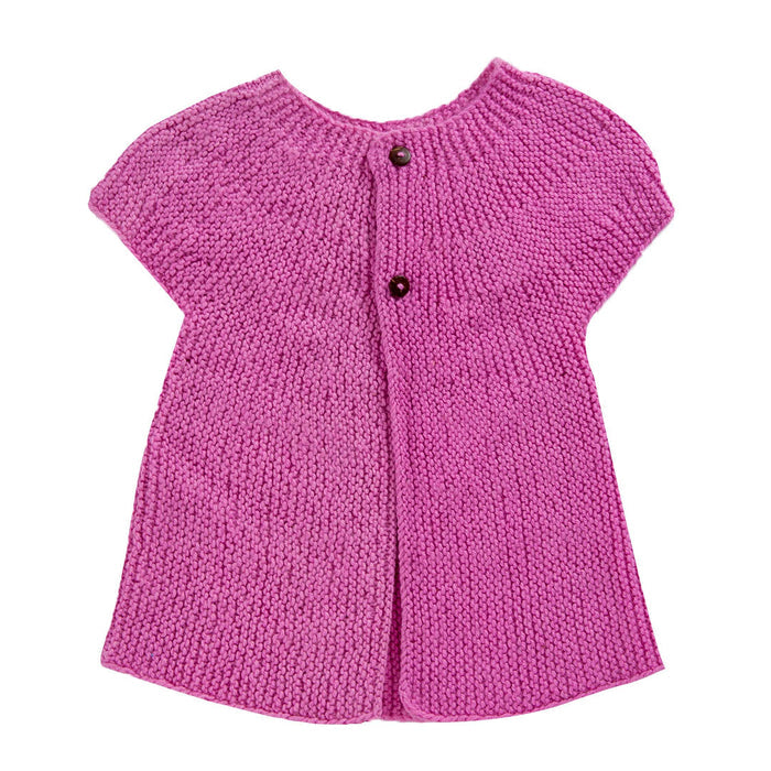 Frock Olive Green, Mustard Yellow & Classic Rose  | For Baby Girl | 100% Organic Wool | Size-3 Years - Mojopanda Organic  Store