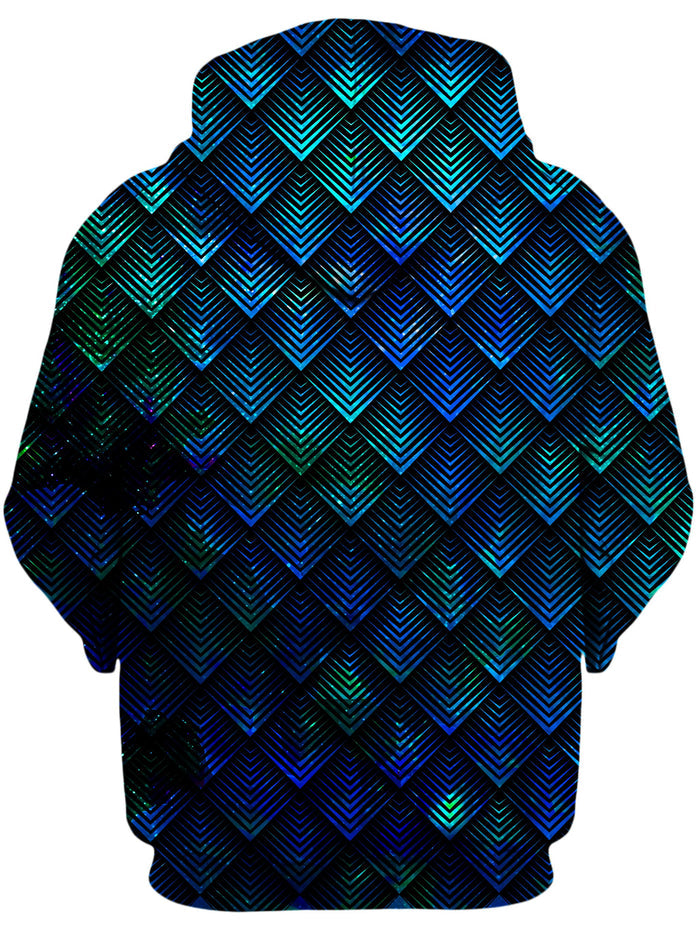 Galactic Dragon Scale Teal Unisex Zip-Up Hoodie Noctum X Truth Epic Hoodie