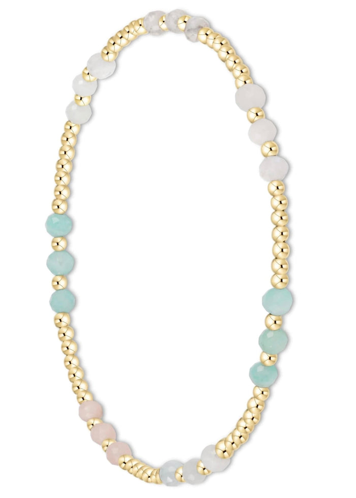 Gemstone Gold Joy Pattern 3mm Bead Bracelet e.newton Designs BRACELET