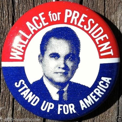 GEORGE WALLACE Stand Up America Campaign Pin 1960s