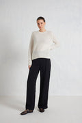 Alessandra Knitwear Georgia Cashmere Sweater in Cloud Dancer