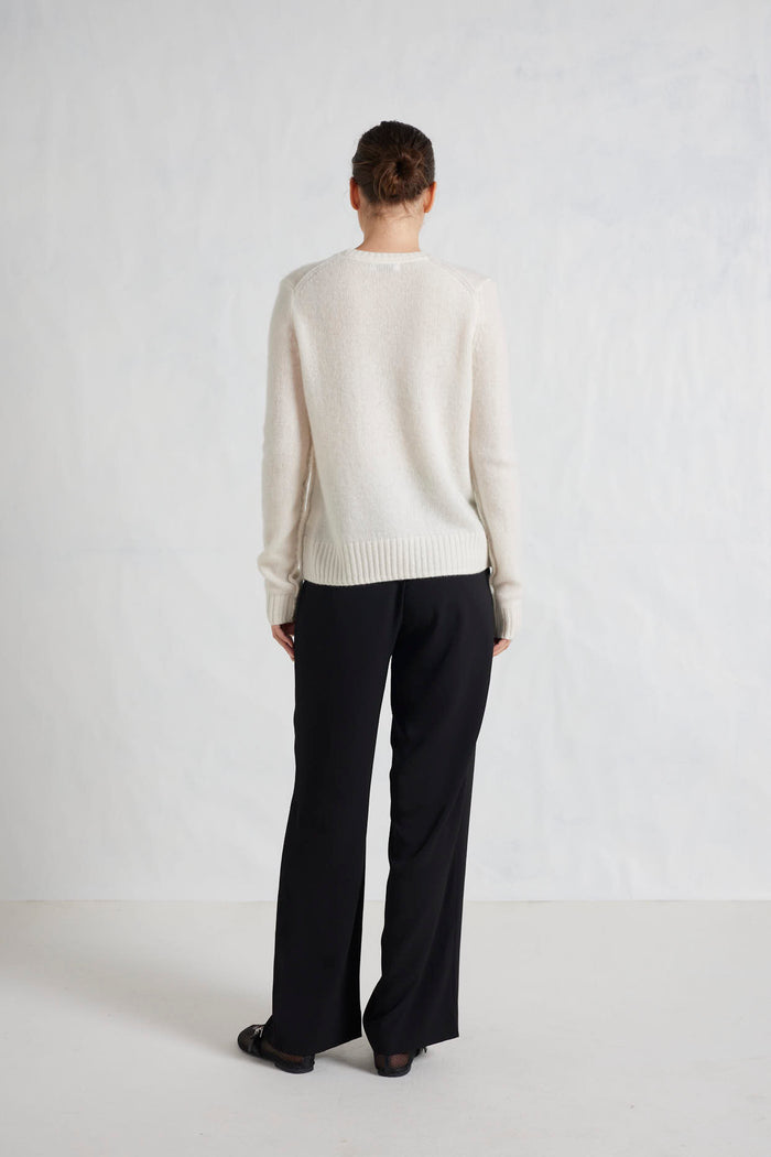 Georgia Cashmere Sweater in Cloud Dancer