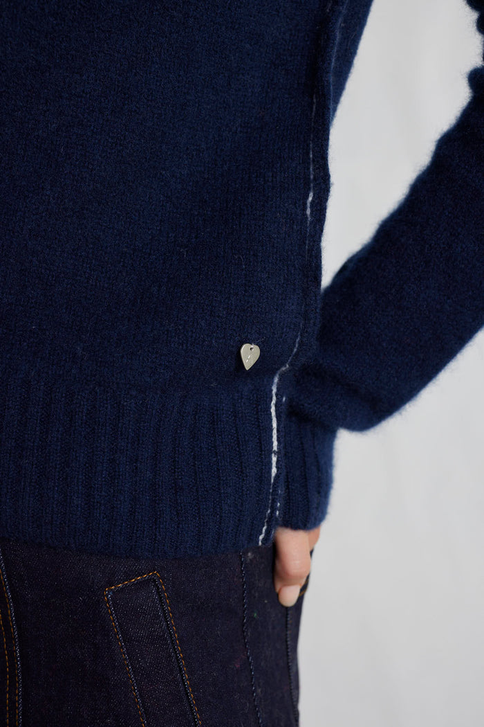 Georgia Cashmere Sweater in Midnight Navy