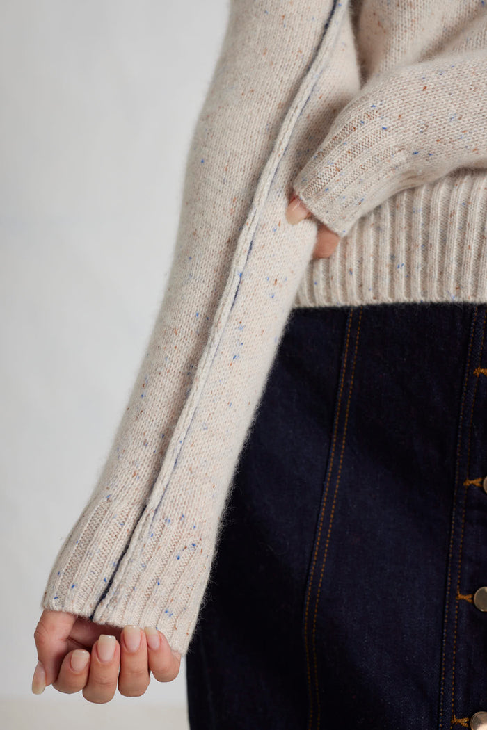 Georgia Cashmere Sweater in Seashell