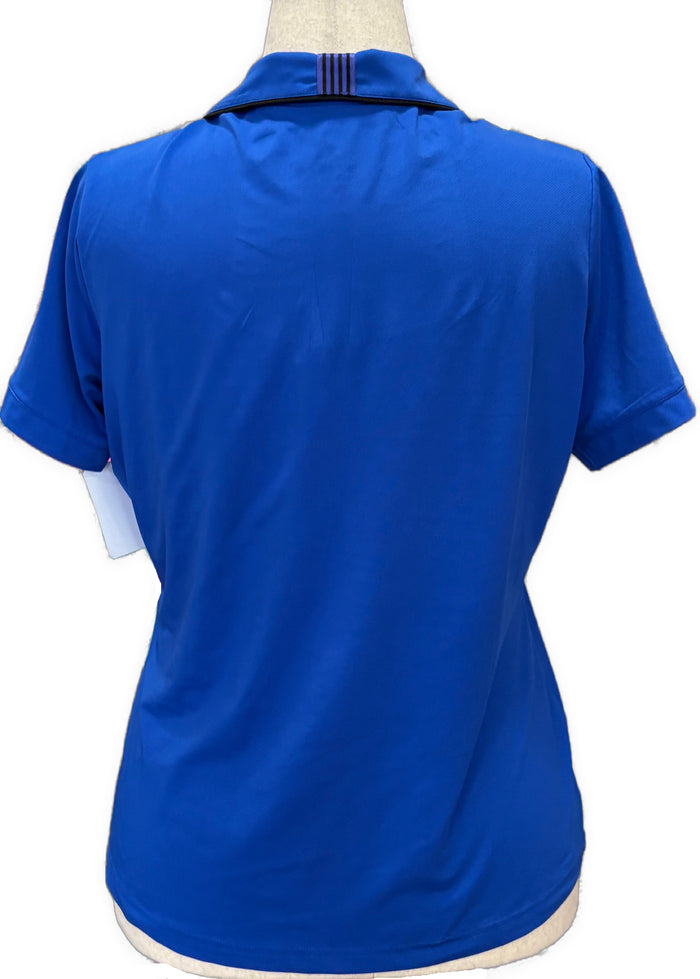 GGBlue Women's Tanzanite Blue Short Sleeve Polo Size L MSP$88