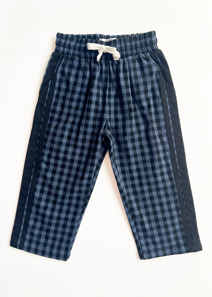 Gingham Stripe Pant - Blue & Black