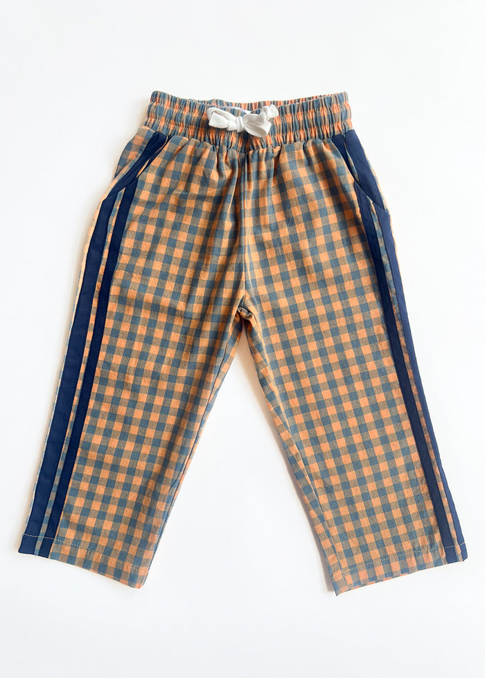 Gingham Stripe Pant - Blue & Orange