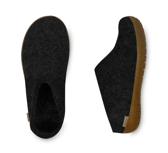 Glerups - The Honey Rubber Slip on Charcoal - BR-02-00
