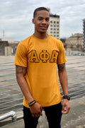Gold ΑΦΑ APhiA Sleeve Chenille Tee