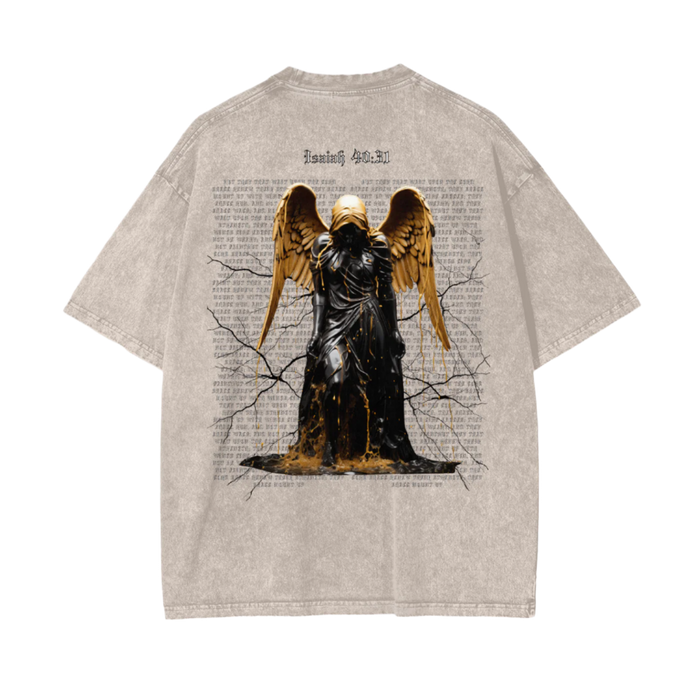 Gold Angel | Oversize Snow Wash T-Shirt