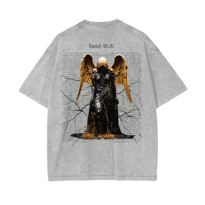 Gold Angel | Oversize Snow Wash T-Shirt