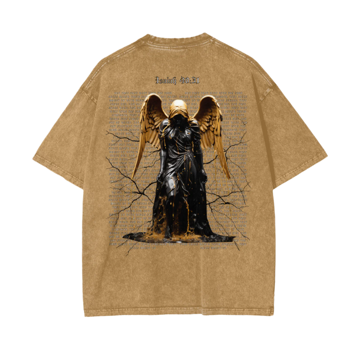 Gold Angel | Oversize Snow Wash T-Shirt