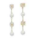 Gold Pearl Earring Dangle Meghan Browne Design Earring
