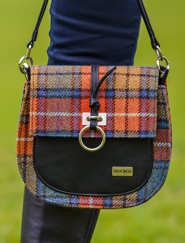 Grace Tweed Bag - Orange Green & Blue #color_orange-green-blue