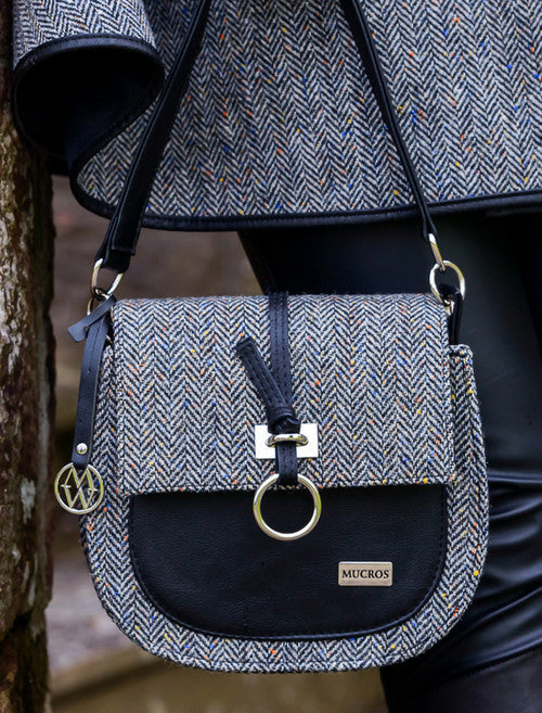 Grace Tweed Bag grey herringbone #color_grey-herringbone