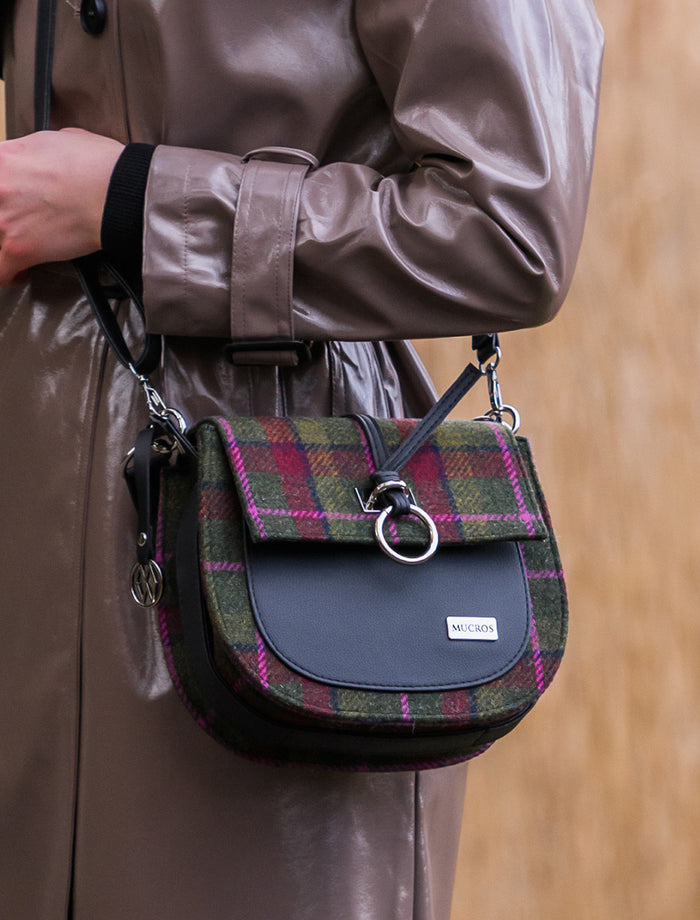 Grace tweed bag - green, red & pink #color_green-red-pink
