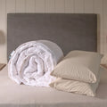 Graphite Latex Pillow & British Wool Duvet Set - Bundle Handmade in the UK, 100% cotton natural bedding bundle