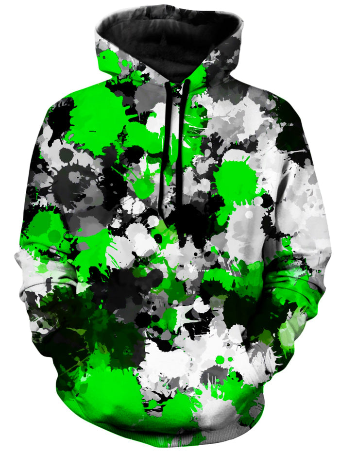 Green and Grey Paint Splatter Unisex Hoodie Big Tex Funkadelic Epic Hoodie