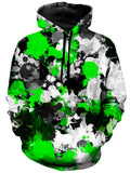 Green and Grey Paint Splatter Unisex Hoodie Big Tex Funkadelic Epic Hoodie