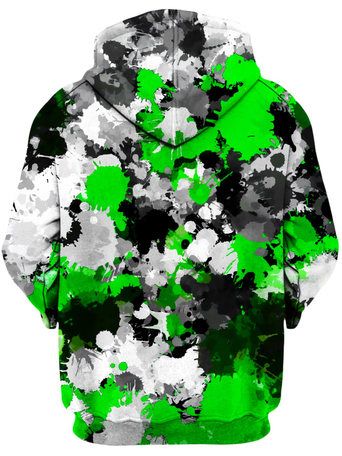 Green and Grey Paint Splatter Unisex Hoodie Big Tex Funkadelic Epic Hoodie