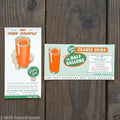 GREEN SPOT ORANGE DRINK Beverage Coupons 1940s