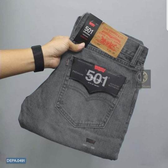 Slim Fit Grey Jeans Men Dubai Lifestyle - 3422