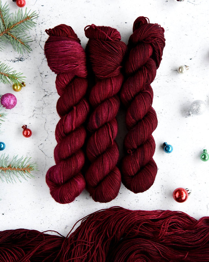 Destination Yarn fingering weight yarn Red Velvet