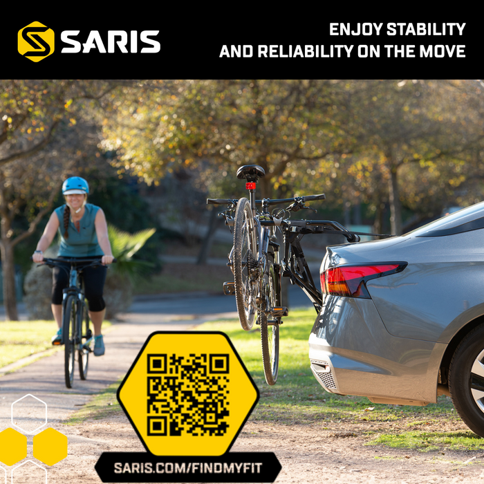 Saris Bones EX Trunk Rack — "Universal Fit" vehicle compatibility callout