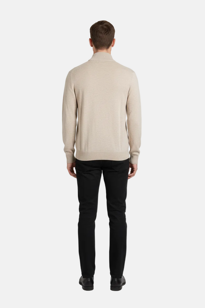 Halron Beige Half-Zip Pullover - Back