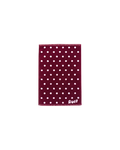 HAND TOWEL BURGUNDY POLKA DOT