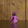 Handmade Small Wool Hanging Fairy - Bellflower - Black
