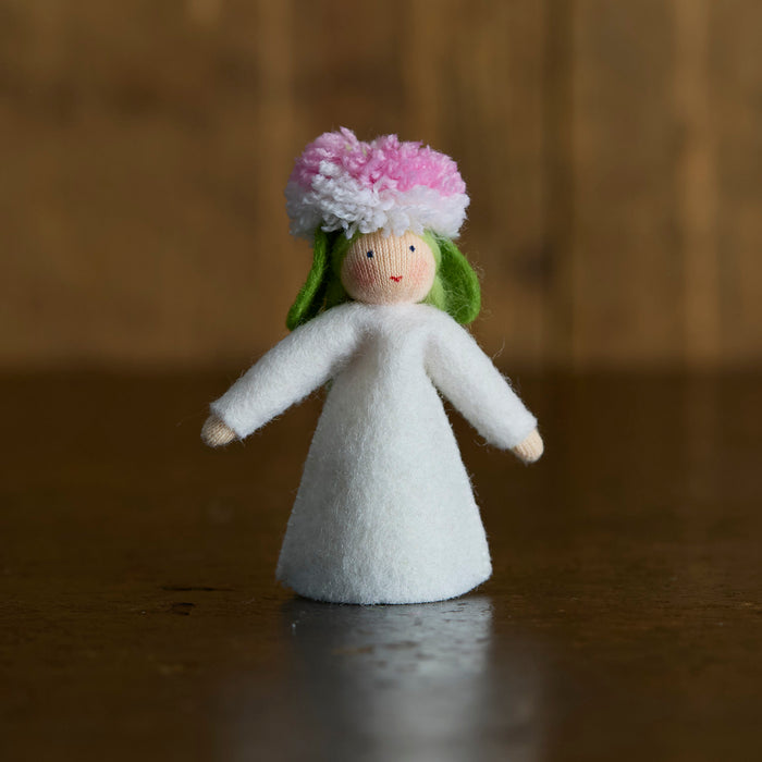 Handmade Wool Fairy - White Daisy - White