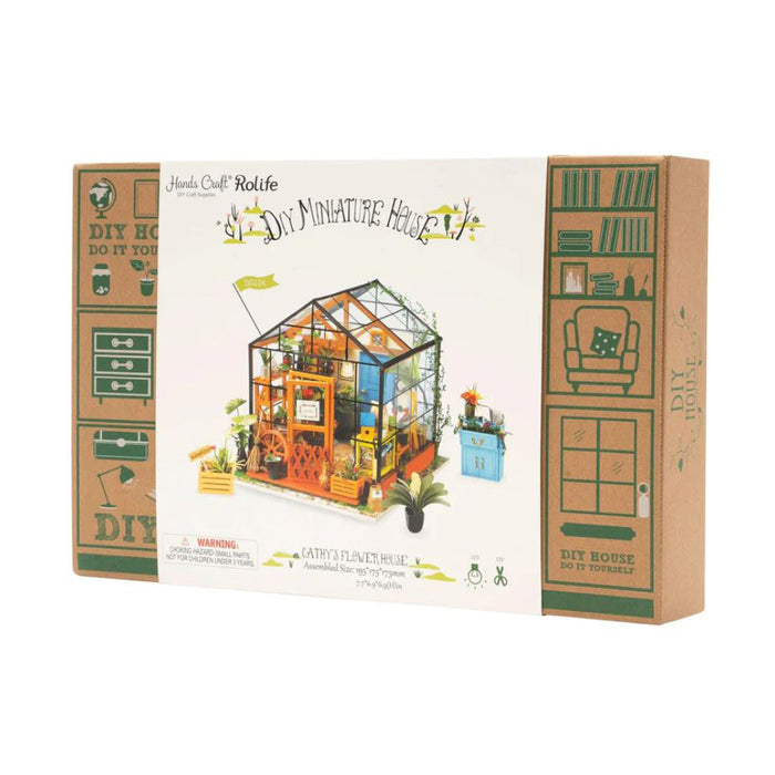 Hands Craft - DIY Miniature Dollhouse Kit - Cathy's Flower House