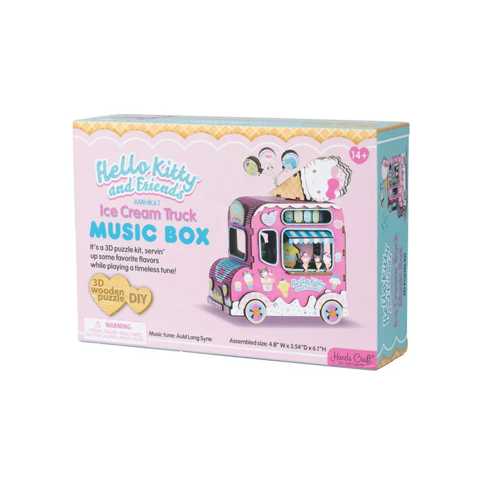 Hands Craft - Hello Kitty and Friends Ice Cream Truck - 3D Wooden Music Box Puzzle