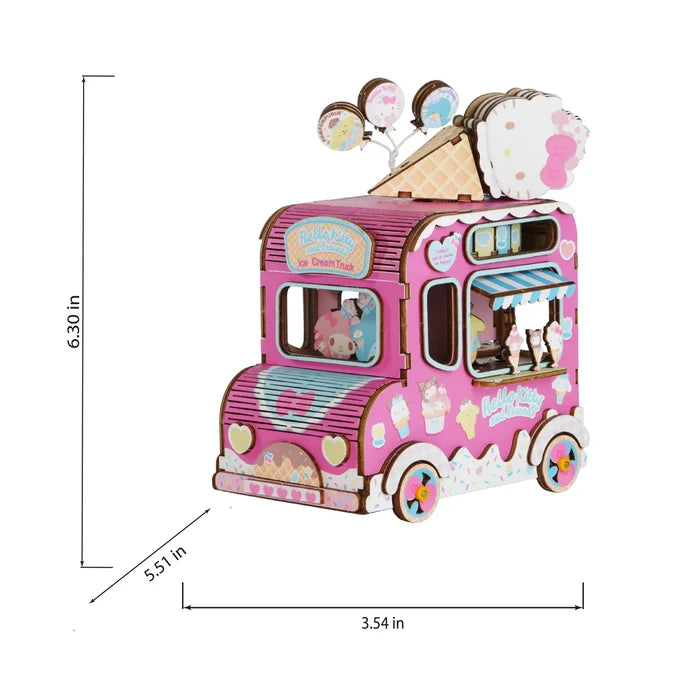 Hands Craft - Hello Kitty and Friends Ice Cream Truck - 3D Wooden Music Box Puzzle