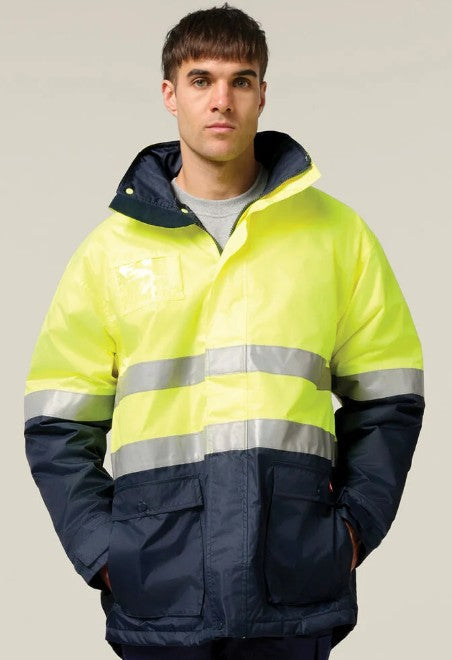 Hard Yakka Hi Vis 2tone Quilted Jacket 06685
