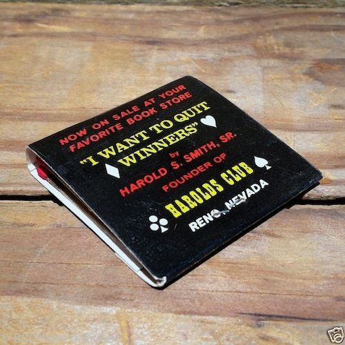 HAROLDS CLUB CASINO Matchbook Matches 1960s
