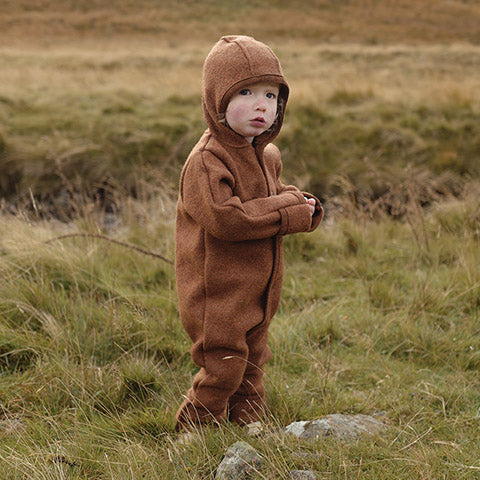 Harvest Baby & Kids Overall - Boiled Merino Wool - Auburn