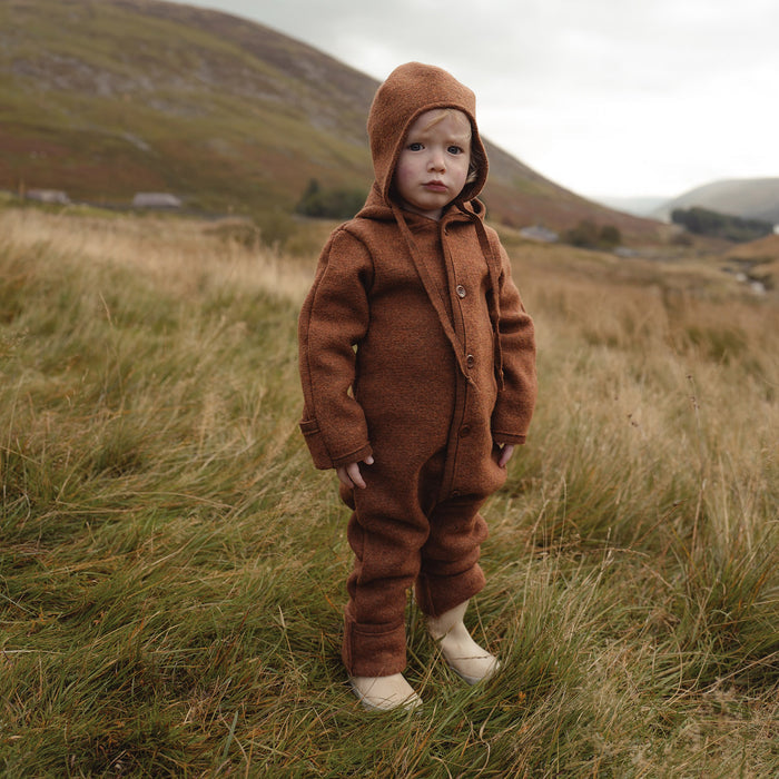 Harvest Baby & Kids Overall - Boiled Merino Wool - Auburn