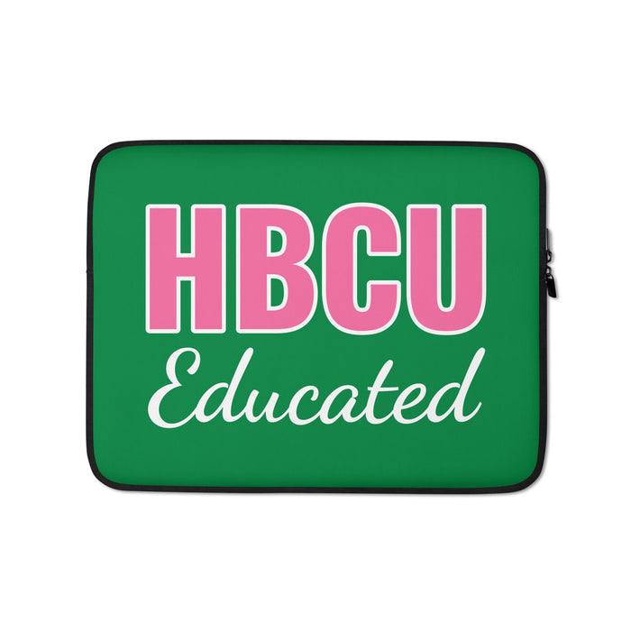 HBCU Educated Pink/Green Laptop Sleeve