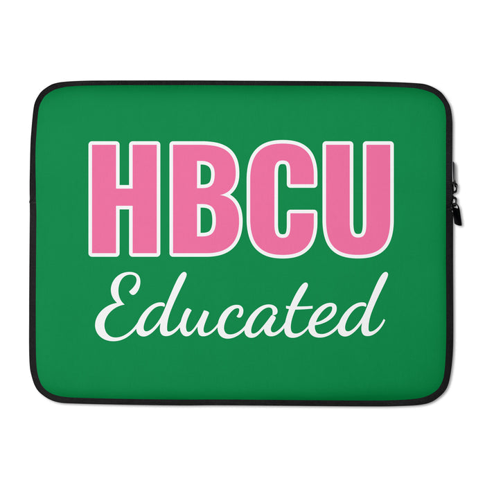 HBCU Educated Pink/Green Laptop Sleeve