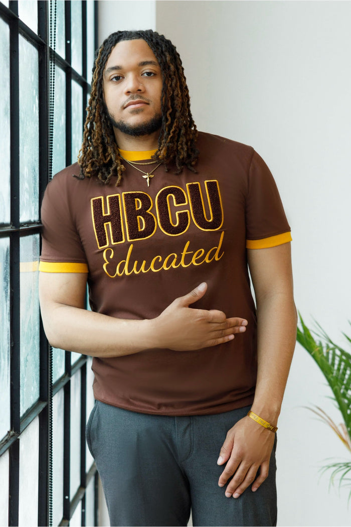 HBCU Men’s Brown/Gold Chenille Tee