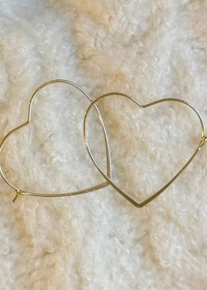 Heart Hoop Earrings Little Bird Charleson LLC Earring