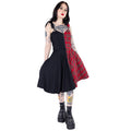 Heartless DIONE DRESS - BLACK/RED TARTAN Claxton Creations GB