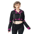 Heartless HEXBOURNE JACKET - BLACK/DARK PINK CHECK Heartless