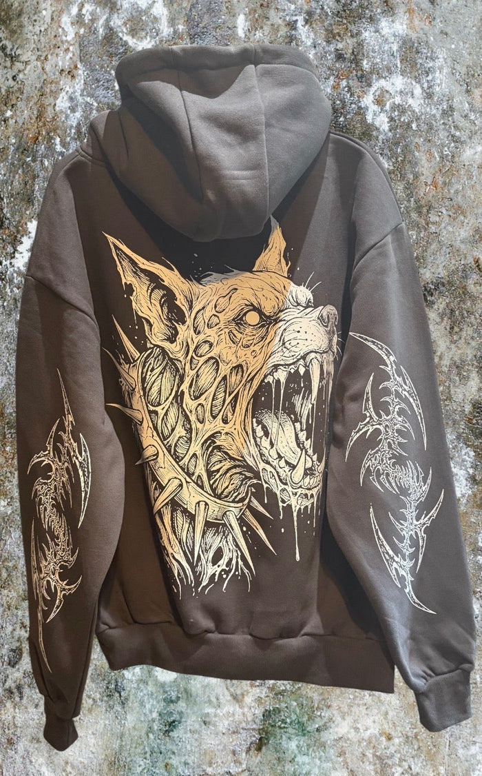 Hellhound Solid charcoal: Unisex Heavyweight adult zoodie Claxton Creations GB